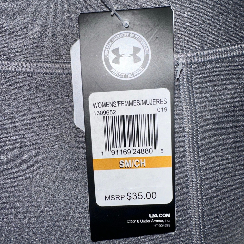 NWT Women’s Small Under Armour Cropped Compression Heatgear Athletic Leggings - Picture 3 of 8